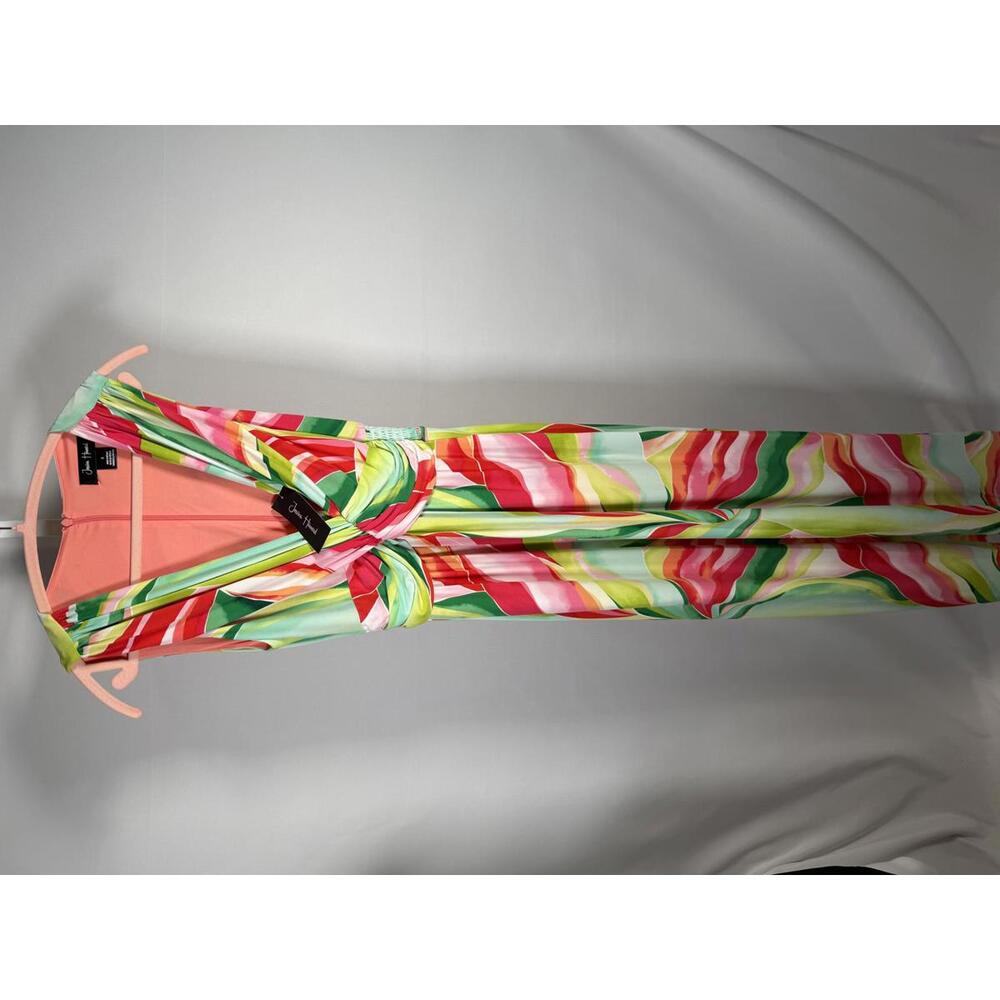 NWT Jessica Howard Women's Sleeveless V-Neck Knot-Front Maxi Dress Size 6 - Picture 3 of 8